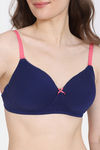 Zivame Beautiful Basics Padded Non Wired 3/4th Coverage Backless Bra - Blue Depth — thumbnail 5